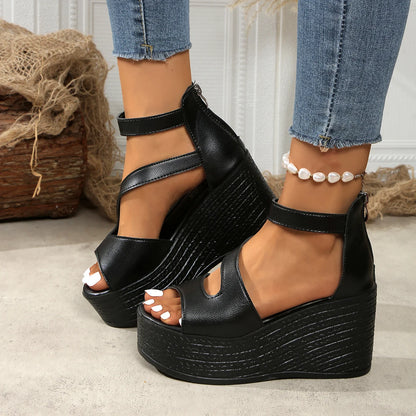 Women Fashion Wedge Sandals Summer Woman Casual Non-slip Peep Toe Designer Shoes Elegant Platform Sandals Sandalias De Mujer