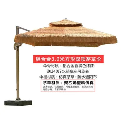 CL  shading thatch umbrella straw simulation straw umbrella courtyard agritainment B & B outdoor beach villa umbrella