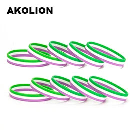 LGBT Pride Rainbow Pansexual Asexual Genderqueer Bisexual Wristband Jewelry Silicone Bracelet SLP-0000