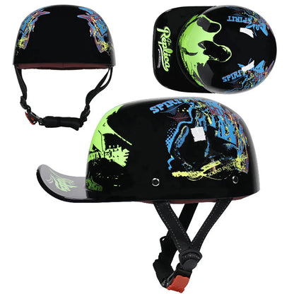 Baseball Cap Motorcycle Helmet Street Touring Half Helmet For Bike Cruiser Chopper Moped Scooter DOT Approved Moto Helmet