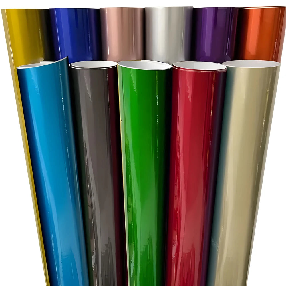 Ultra Glossy Red Metallic Car Vinyl Wrap Film Wrapping Foil Car Sticker Decal For Motor Computer Furniture Auto Graphic