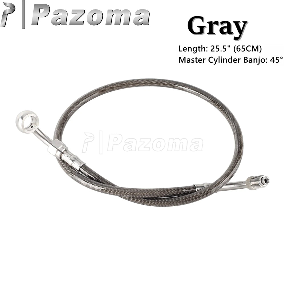 Motorcycle Hydraulic Banjo Braided Line Steel Brake Hose Cable For Harley Softail Slim Breakout Deluxe Street Bob Fat Boy 18-23