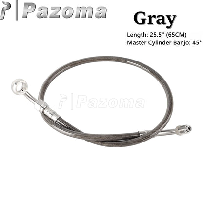 Motorcycle Hydraulic Banjo Braided Line Steel Brake Hose Cable For Harley Softail Slim Breakout Deluxe Street Bob Fat Boy 18-23
