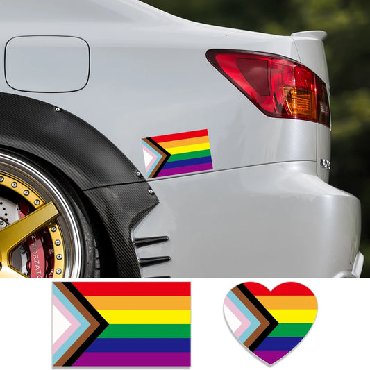 Rainbow Flag Car Sticker Tuning Accessories Window Bumper Funny Body Styling Intersex Inclusive Pride LGBT PVC  Waterproof Vinyl