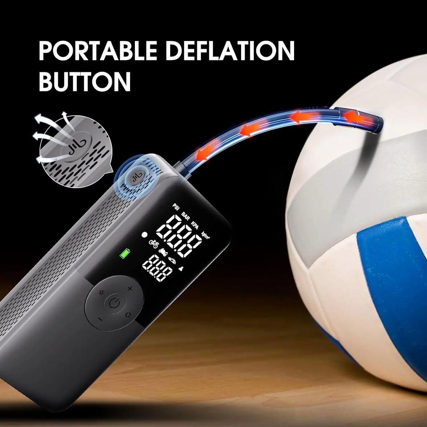Portable Air Compressor with Digital Screen, 150PSI Tire Pump for Cars, Motorcycles, Bicycles