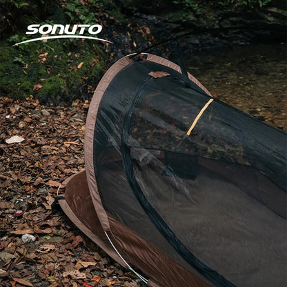 Lightweight Camping Camp bed Tent 1-2 Person Waterproof Sunproof Quick Setup 210D Oxford Backpacking Tent for Hiking Outdoor