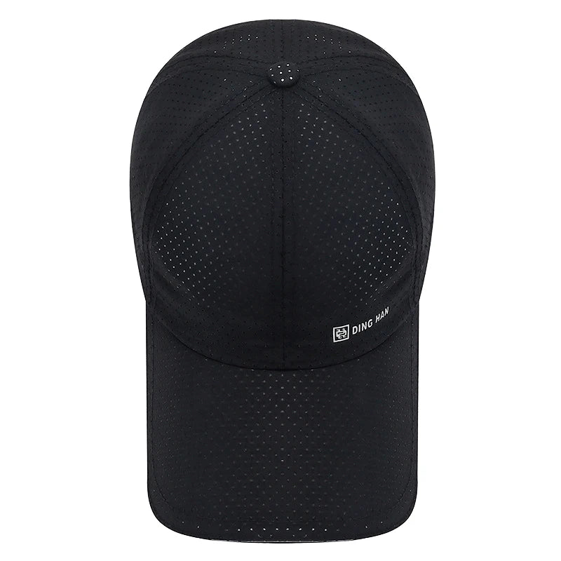 Extended Brim Summer Breathable Perforated Quick-Drying Adjustable Baseball Cap Sun Hat Trucker Caps Dad Hats