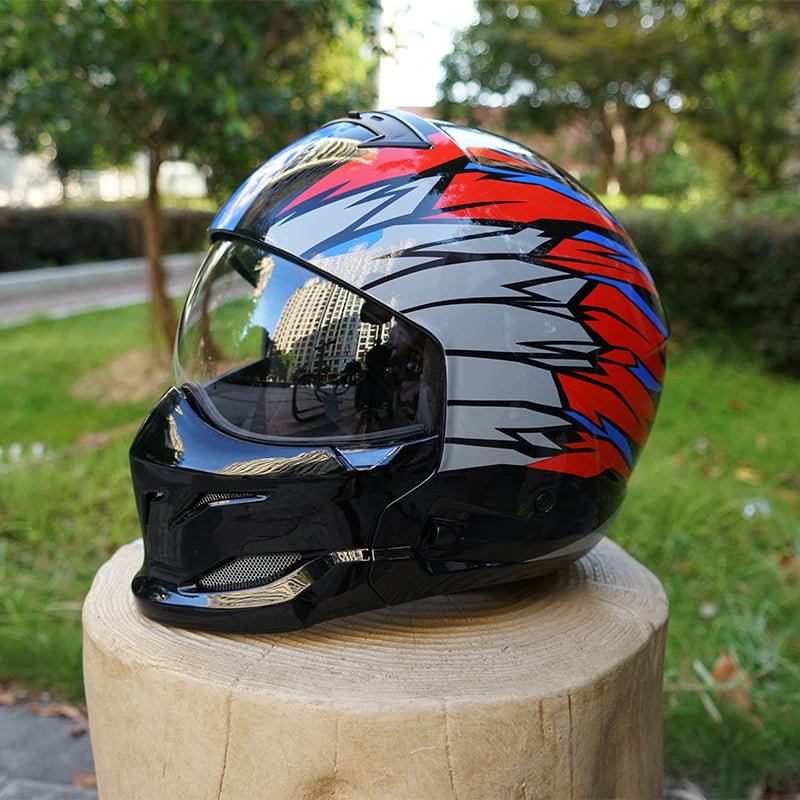 Scorpion Retro Motorcycle Helmet Removable Front Module Transparent Lens M L XL XXL Sizes Available for Motorbike Safety Gear