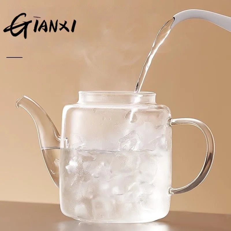 GIANXI Tea Teapot Household Large Capacity Glass Tea Maker Tea Separation Thickened High Temperature Tea Set Single Pot