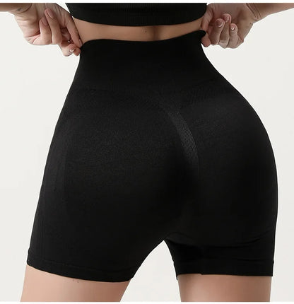 Seamless Shorts High Waisted Elastic Peach Hip Sports Yoga Pants Tight Fitting Quick Drying Fitness Pants for Women Sweatpants