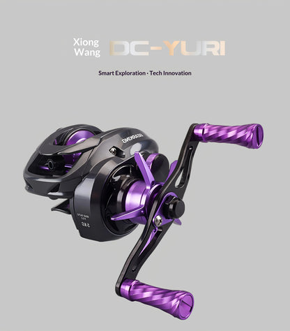 BEARKING YURI-DC Baitcasting Reel 5+1BB 7.1:1 158g Carbon Frame G1 Aluminum Gear Intelligent DC Brake Felt Drag Washer