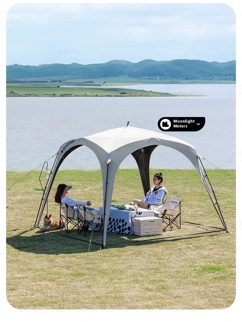 BLACKDOGAutomatic Dome Shelter Tent Self-supporting Quick Open Black Coating Outdoor Camping Canopy Expand Tarp Traveling Family