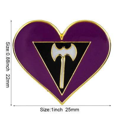 10pcs a lot Rainbow Pride Heart Shaped  Badge Symbol Pin Metal Badges Decorative Brooch Pins for Clothes Brooch Jewelry