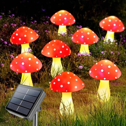 12 Pack RGB Solar Mushroom Light Solar Garden Stake Light 8 Modes Waterproof Mushroom Solar Light For Garden Yard Landscape