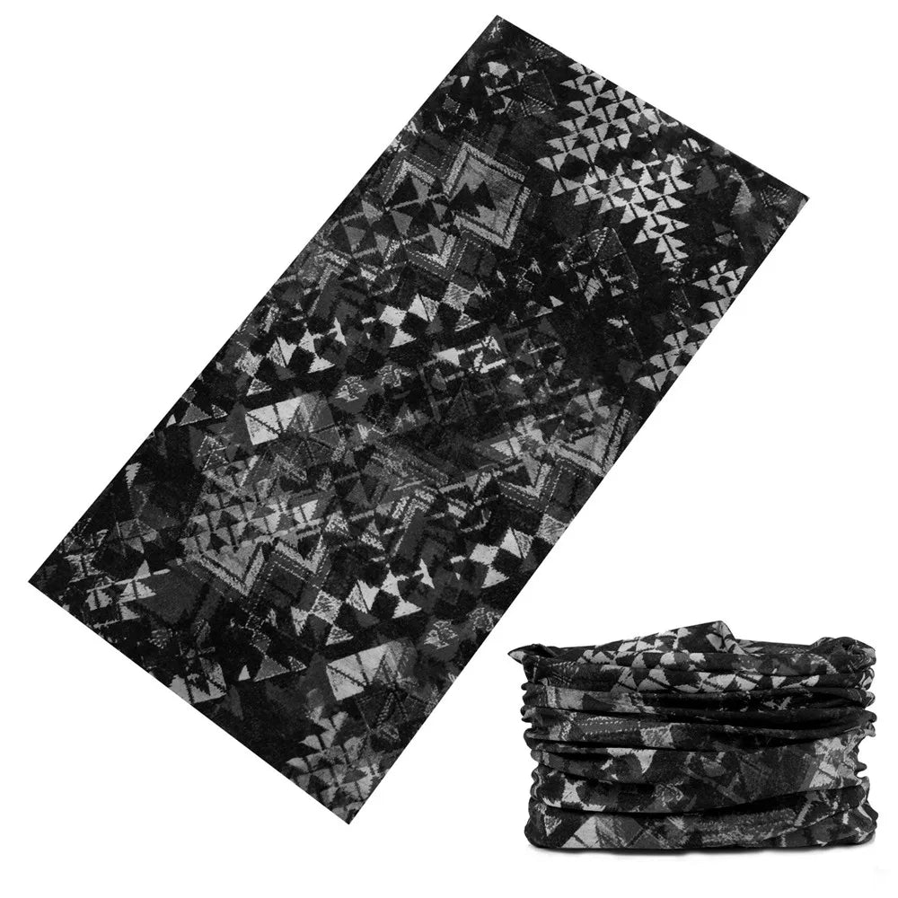 2024 New Green Bandanas Future Geometry Design Sports Headbands For Woman Man Balaclava Funny Face Mask Cycling Neck Scarf