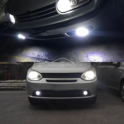 2Pcs Auto 30W Car Driving DRL Fog Lights COB Angel Eye 64/76/89mm Ambient Lamps Waterproof Daytime Running Bulb Headlight DC 12V