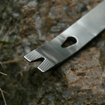 EDC Gear Stainless Steel Mini Crowbar Prybar Pry Bar Pocket Tool Camp Gadget Outdoor Utility Multi Multipurpose Camping Gadgets