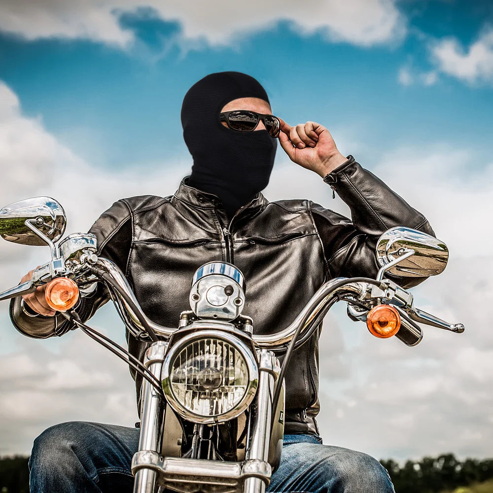 Motorcycle Cooling Full Face Mask Summer Breathable Motorbike Riding Hood Neck Cover Motocross Cycling Helmet Headgear