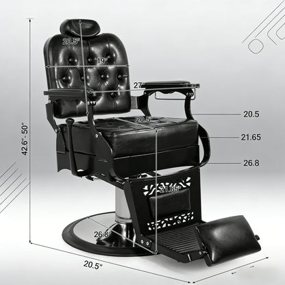 Artist Hand Barber Chair, Hair Salon Chair, Heavy Duty Barber Chair for Barbershop, Tattoo Massage, Beauty Spa,Customized