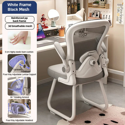 Office Chair Mesh High Back Desk Computer Chairs Dormitory Study Ergonomic Gaming Seats Home Furniture Thickened Seat Cushion