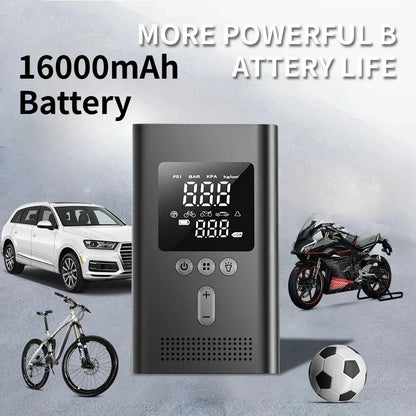 4 IN1 Car Jump Starter with Tire Inflator, 3000A Jump Starter Power Bank with 150PSI Air Pump Auto Air Compressor, LED Light