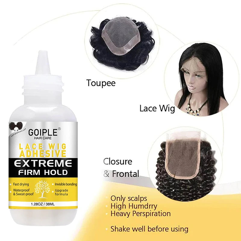 Wig Care Solution Spray for Synthetic Hair with Wig Shampoo Smooth Conditioner Wax Stick Lace Wig Adhesive Remover Styling Tools
