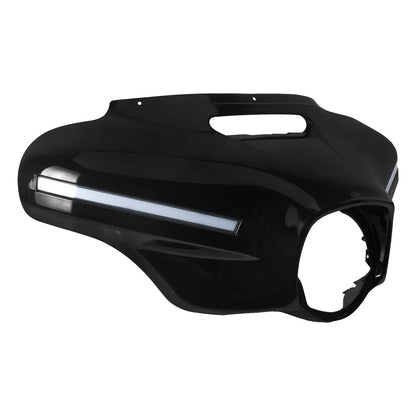 Motorcycle Front Headlight Fairing With LED Light Batwing Outer Cowl Cover For Harley Touring Street Electra Glide Ultra 2014-24