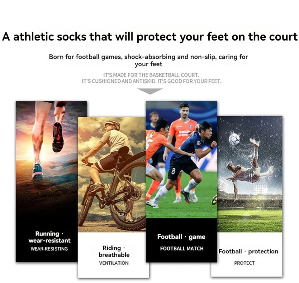 Loogdeel Kids Youth Adult Soccer Socks Stripe Knee High Softball Baseball Sports Socks Breathable Football Socks for Men Women