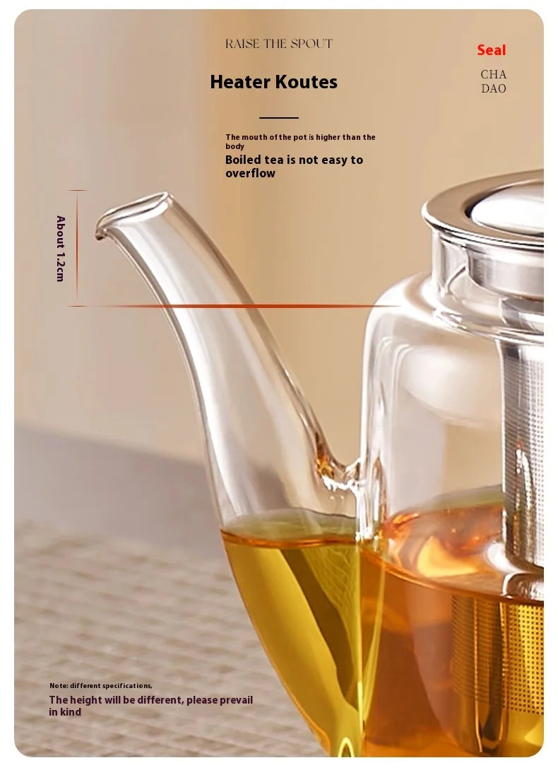 GIANXI Tea Teapot Household Large Capacity Glass Tea Maker Tea Separation Thickened High Temperature Tea Set Single Pot