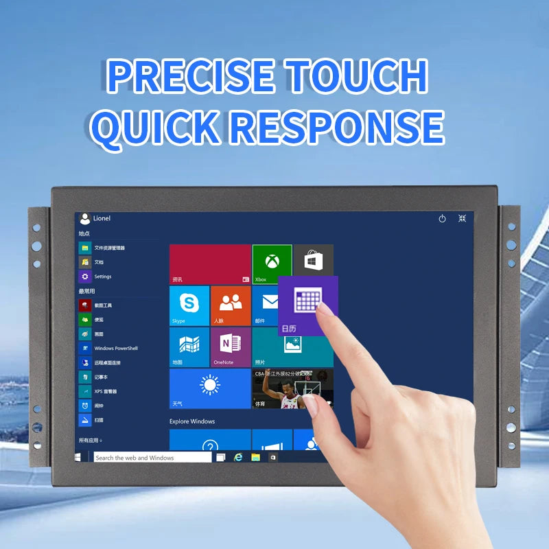 10.1 Inch 1920*1200 16:10 Metal Case Capacitive Touch Screen VESA Industrial Monitor With VGA HDMI BNC AV USB Port for CNC Kiosk