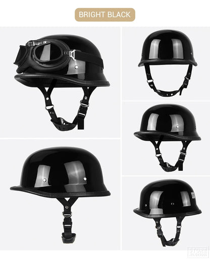 Motorcycle Helmet Fashion Capacete De Moto Retro Casco Moto German Vintage Moto Helmet DOT Certification Half Helmet Men Women