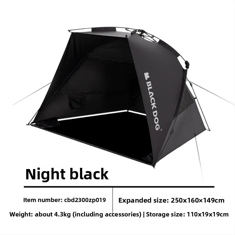 Naturehike BLACKDOG Camping Automatic Tent Waterproof Sun Shelter Beach for 2-3 People Outdoor Travel Picnic 150D Dome Tent New