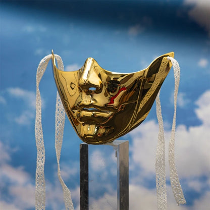 Unisex Masquerade Mask Beauty Mask Cosplay Mask Mechanical Half Face Mask for Carnival Halloween Dress up Party Mask