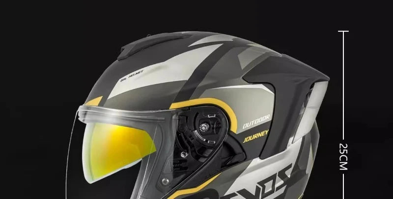 RSV DOT Motorcycle Helmet Double Visor 3/4 Half Helmets Scooter Casco Moto for Men Women Capacete Motorcycle Street Bike Gear