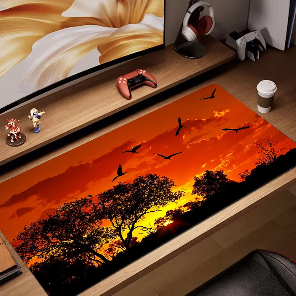 Radio Dj Large Professional Game Mouse Pad Keyboard Gamer Office Accessories Desk Mat Anime XXL Anti-Slip Desktop Mat Floor Mats