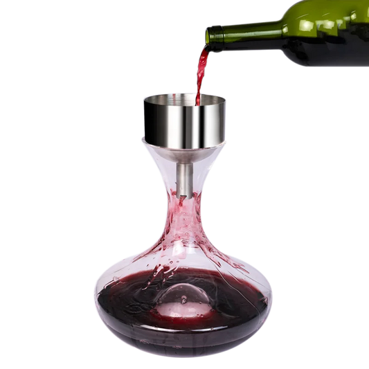 Stainless Steel Wine Shower Funnel with Sediment Strainer, Wine Aerator