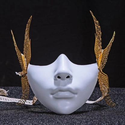 Unisex Masquerade Mask Beauty Mask Cosplay Mask Mechanical Half Face Mask for Carnival Halloween Dress up Party Mask