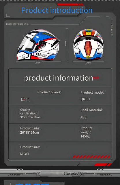 Full Face Motorcycle Helmet DOT Certified Motocross Off-Road Racing Moto Helmet Cascos Para Motos Motorbike Riding Safety Gear