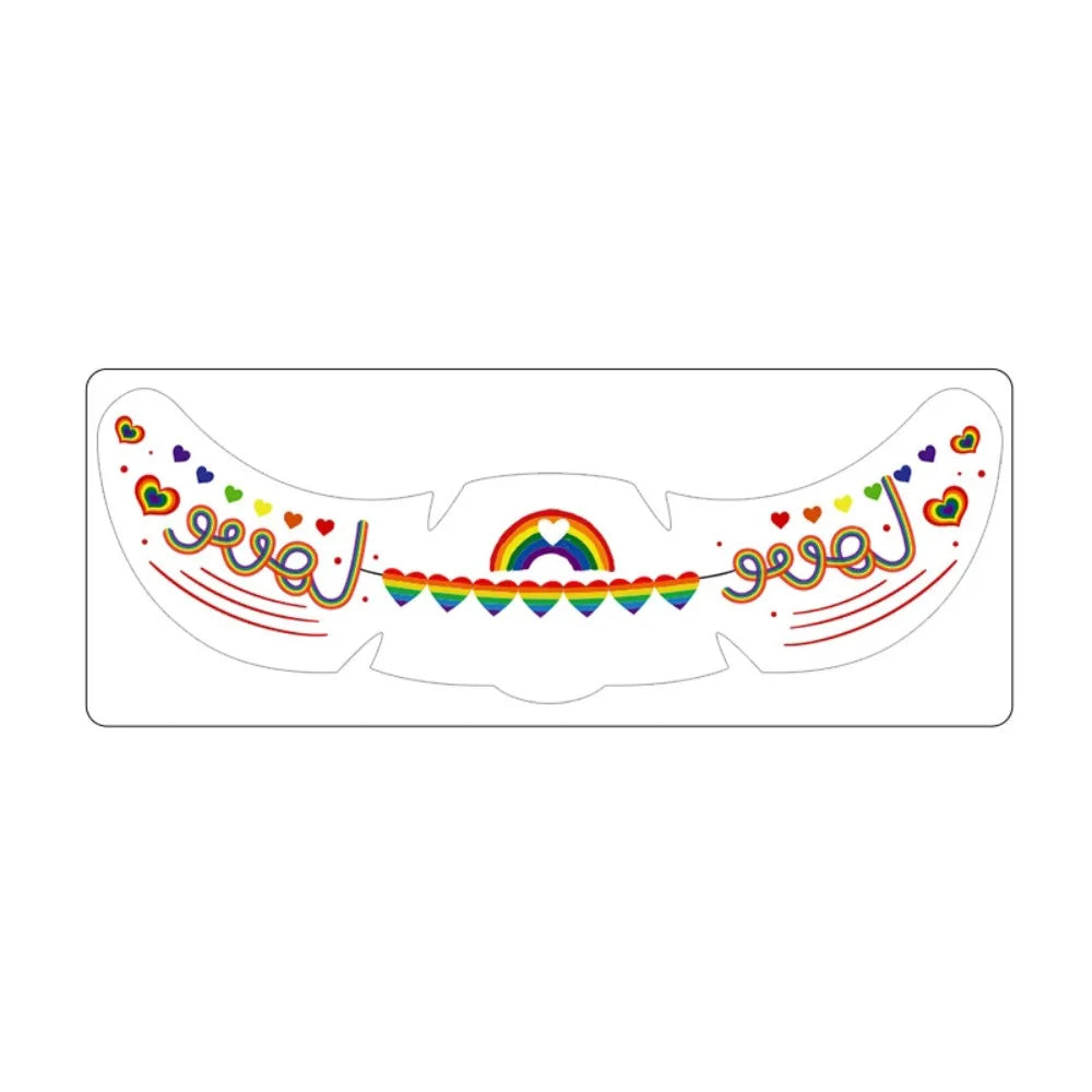 Waterproof Rainbow Freckles Face Tattoo Facial Art Disposable Face Temporary Tattoos Long Lasting Makeup Stickers Pride Month