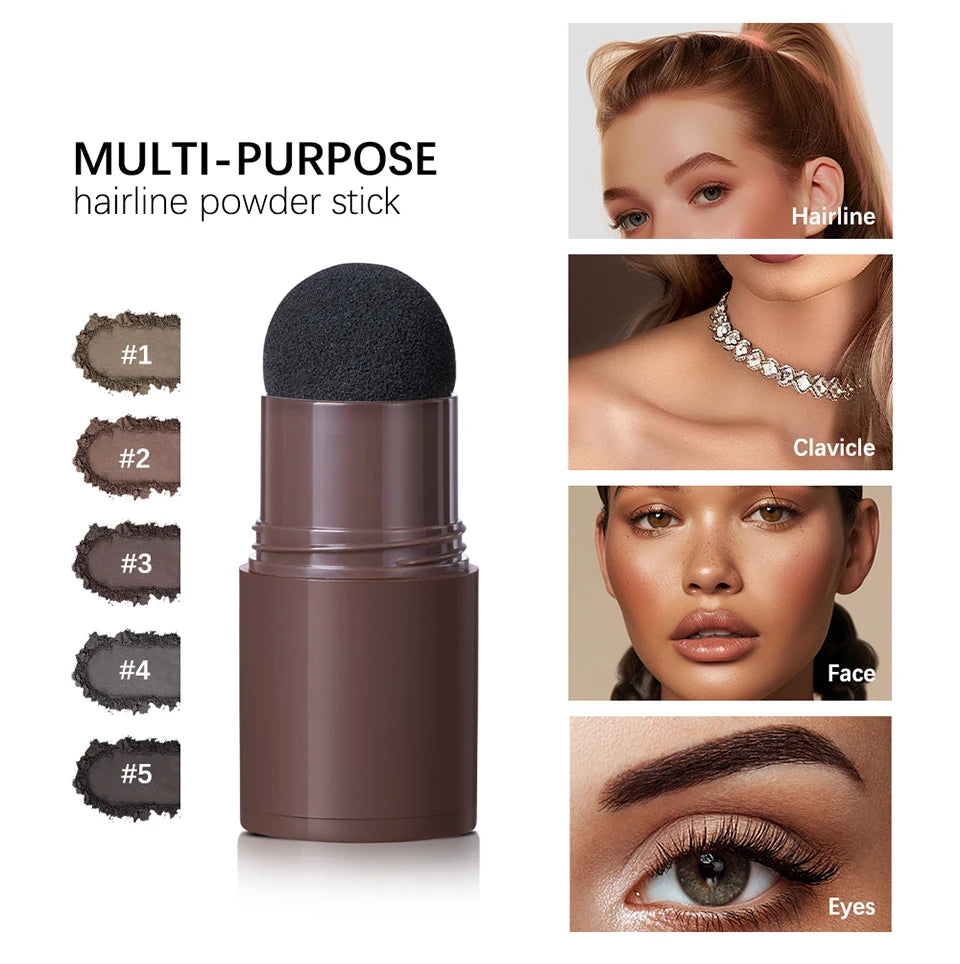 Hairline Shadow Powder Hair Waterproof Hairline Root Cover Up Natural Black Brown Eyebrow Contour Stick Repair Fill in Hair Tool