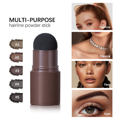 Hairline Shadow Powder Hair Waterproof Hairline Root Cover Up Natural Black Brown Eyebrow Contour Stick Repair Fill in Hair Tool