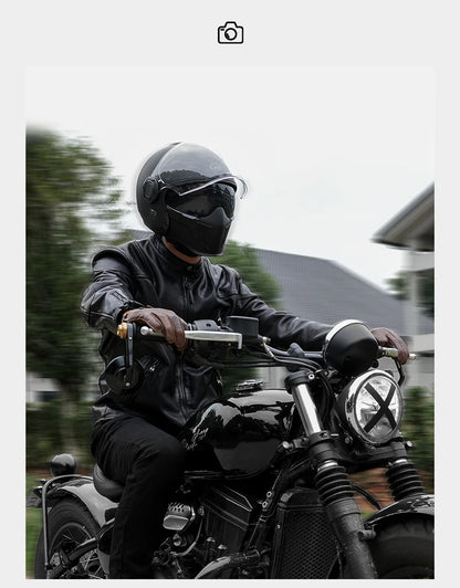 Full Face Open Face Motorcycle Helmet Double Lens Folding Modular Helmet Man Woman Retro Moto Integral Helmet