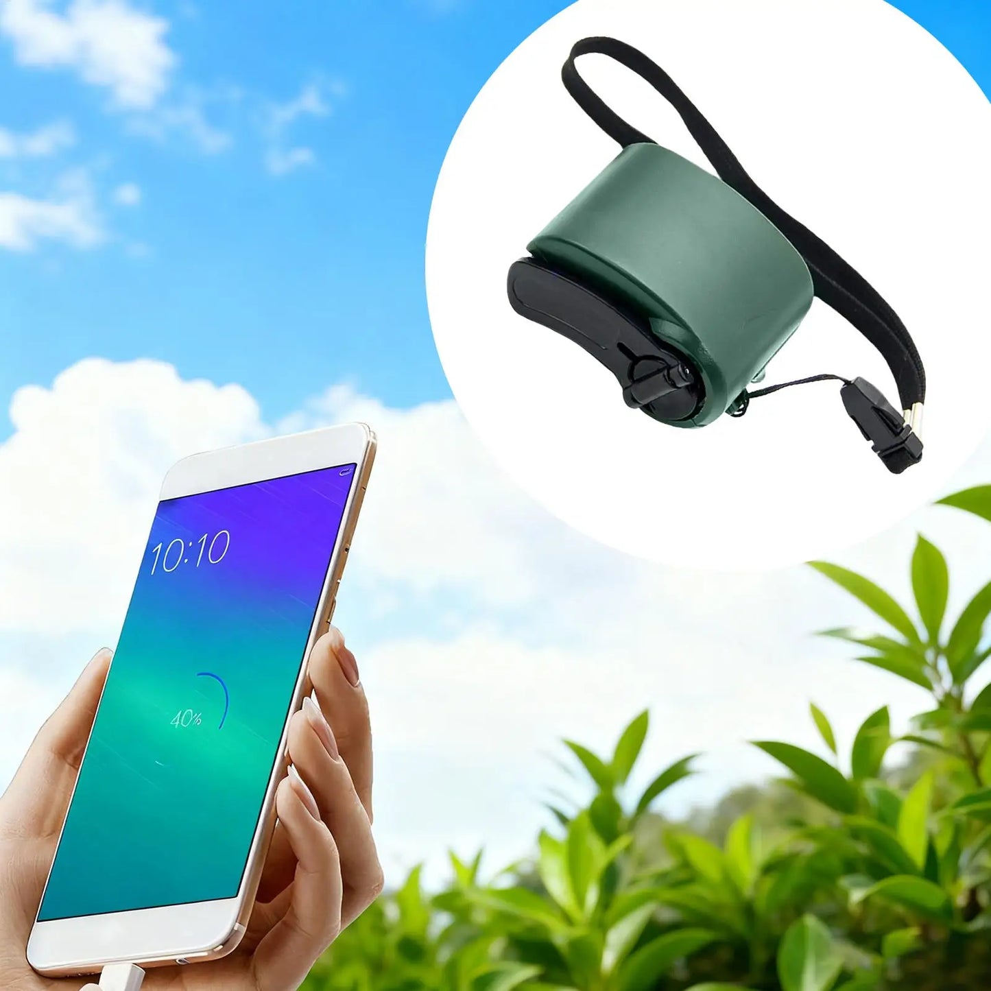 Hand Crank Charger Power Supply Emergencies Gear Backpacking Cellphone Charger for Camping Home Survival Preparedness Outage
