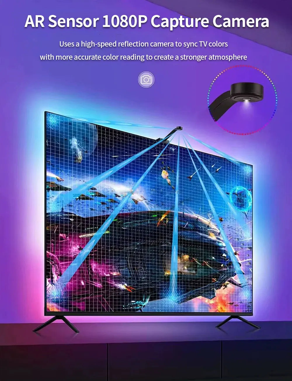 LED black light WS2812 Camera Ambient Strip Light Immersion Led Color Strip LED Light For Inch Tv Pc Led RGB Tape Screen 5V LED