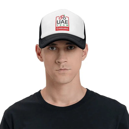 UAE Road Vehicle Print Mesh Baseball Cap Summer Breathable Sun Visor Hats Unisex Adjustable Snapback Caps Adults Trucker Hat