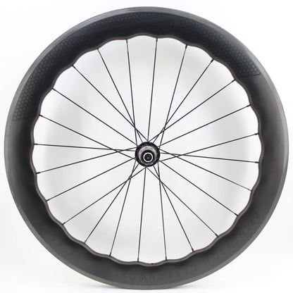 Newest 700C Road Bike UD Full Carbon Fibre wheelset Carbon Bicycle Wheelset clincher tubeless rims 65mm wave 25mm width V brake