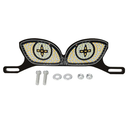 Motorcycle LED License Plate Decorative Lights Snake Eye Rear Tail Light Strobe Flashing Electric Motorcycle Modified Accessory