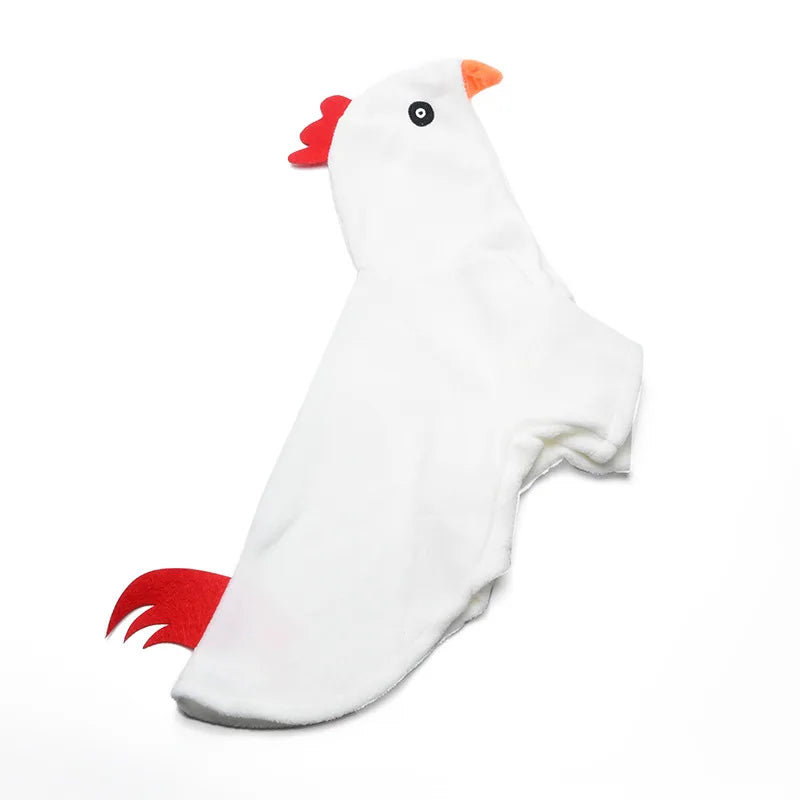 Dog Chicken Costume, Pet Halloween Christmas Cosplay Dress Up Costumes, Pet Hoodie Outfits Coat Clothes for Small Medium Dogs