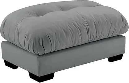 Grey Velvet Sectional Sofa for Modular Living Spaces, Oversized Couches Ideal for Apartments and Bedrooms