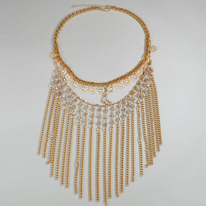 New Fashion Rhinestone Golden Coins Fringe Face Curtain Jewelry Women Prom Party Mask Chain Headwear Decoration Bridal Veils